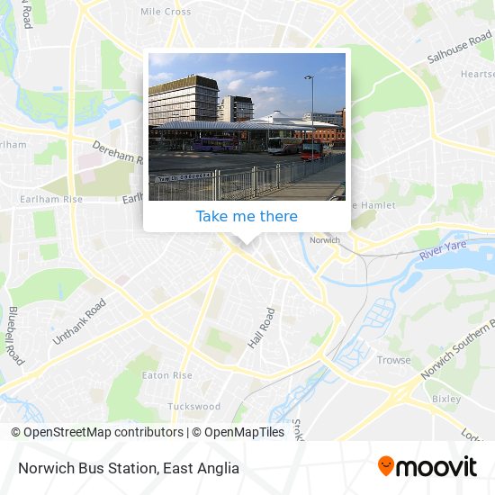 Norwich Bus Station map