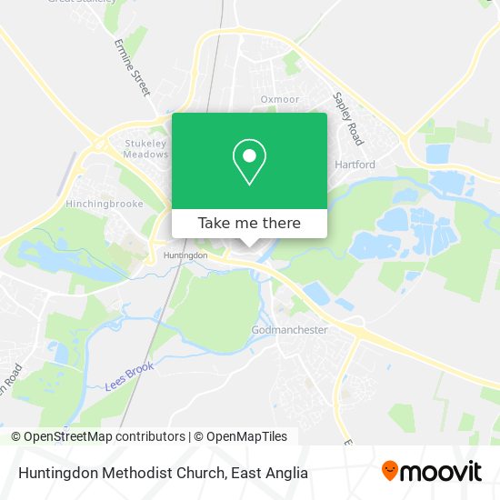 Huntingdon Methodist Church map