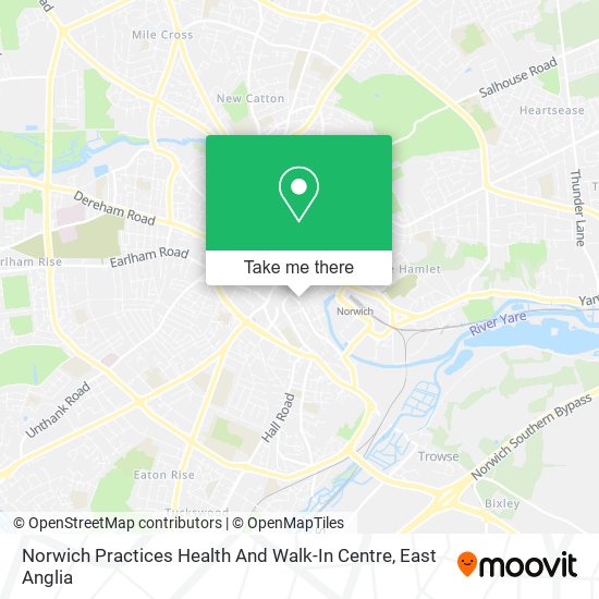Norwich Practices Health And Walk-In Centre map