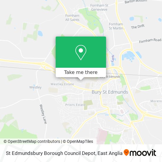 St Edmundsbury Borough Council Depot map