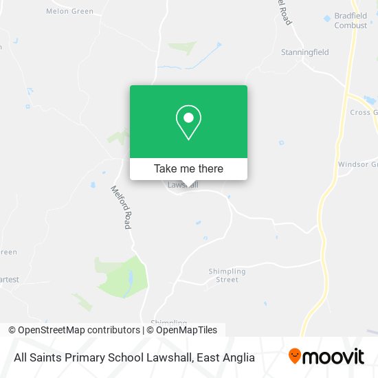 All Saints Primary School Lawshall map