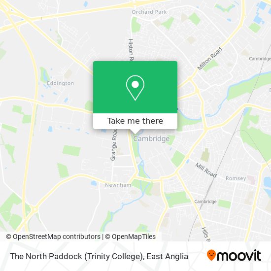 The North Paddock (Trinity College) map