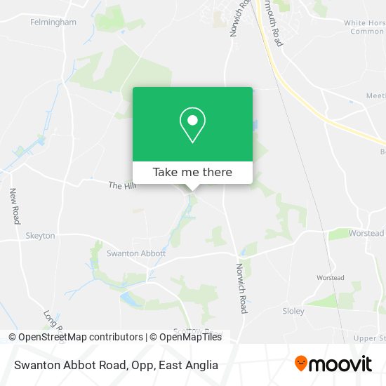 Swanton Abbot Road, Opp map
