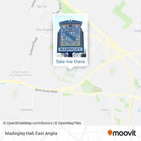 Madingley Hall map