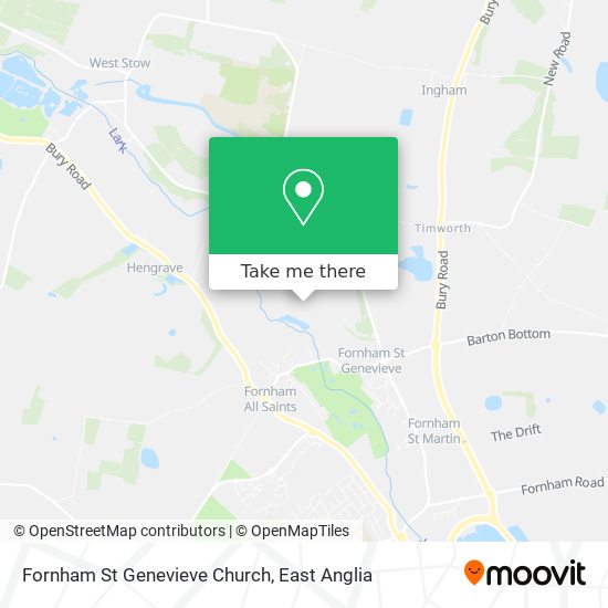Fornham St Genevieve Church map