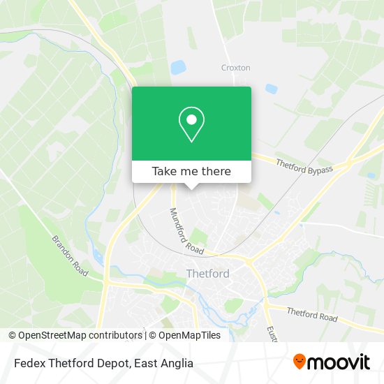 Fedex Thetford Depot map