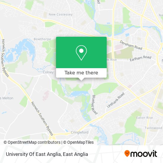 University Of East Anglia map