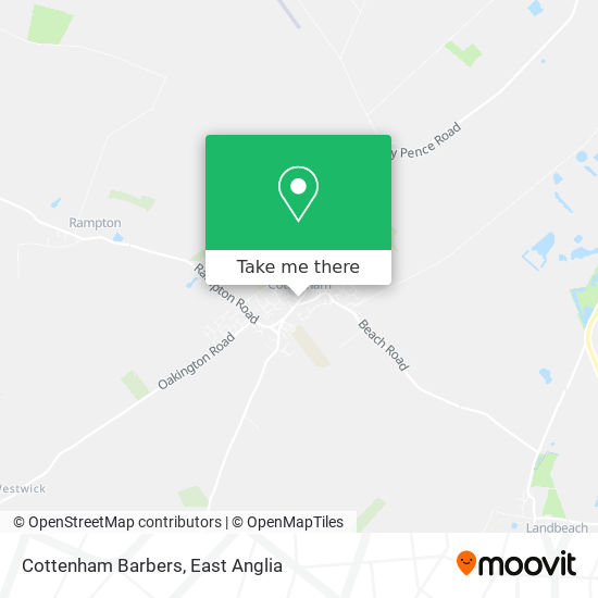 Cottenham Barbers map