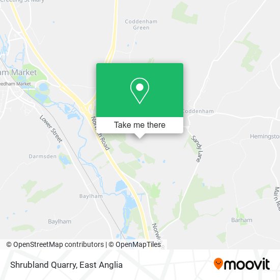 Shrubland Quarry map