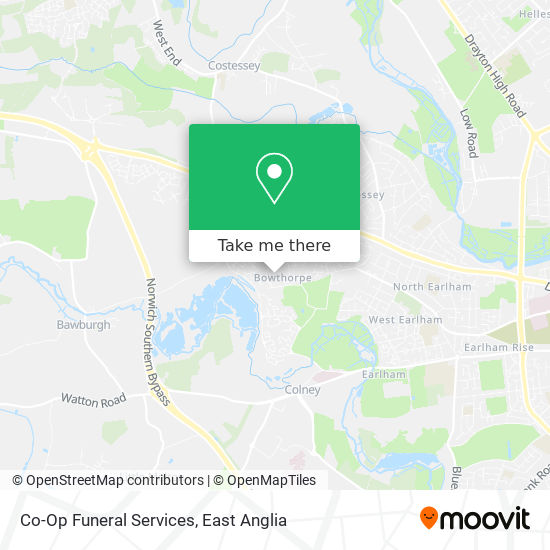 Co-Op Funeral Services map