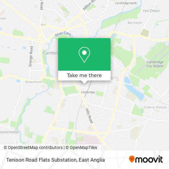 Tenison Road Flats Substation map