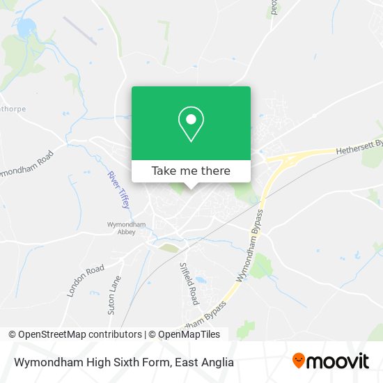 Wymondham High Sixth Form map
