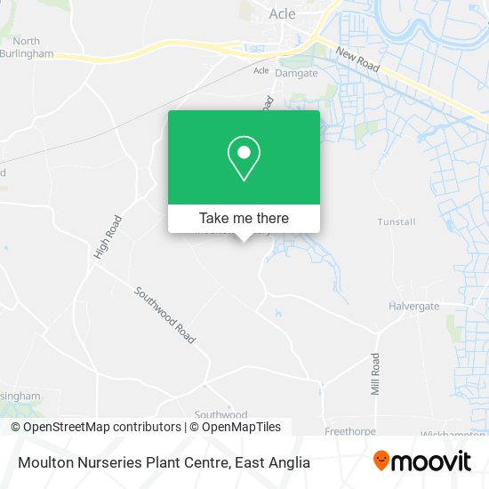 Moulton Nurseries Plant Centre map