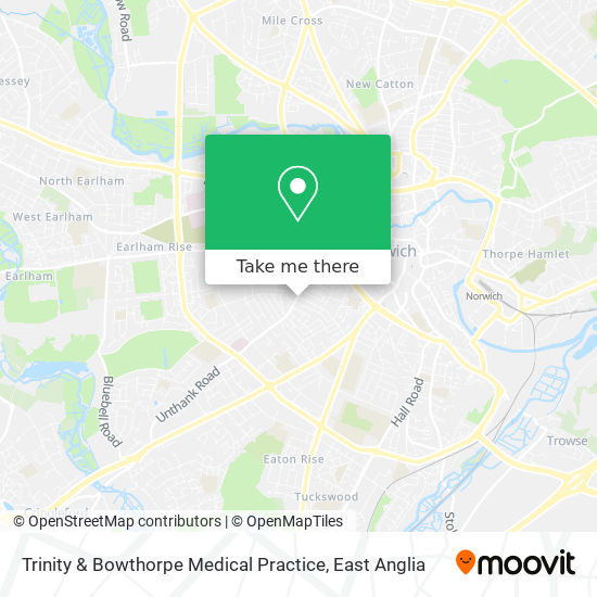 Trinity & Bowthorpe Medical Practice map