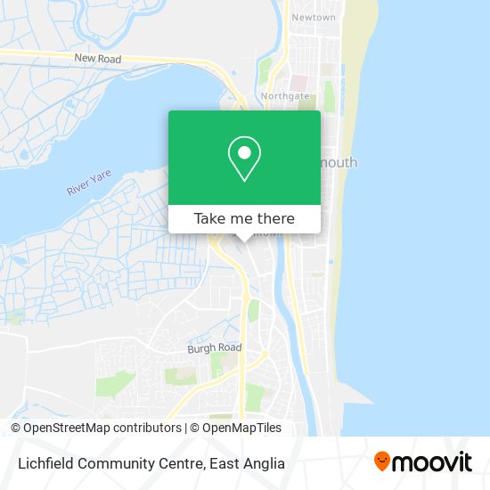 Lichfield Community Centre map