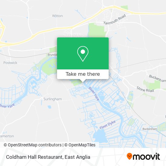 Coldham Hall Restaurant map