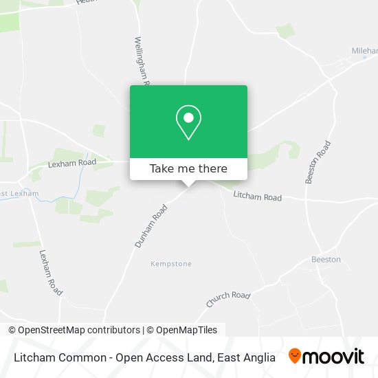 Litcham Common - Open Access Land map