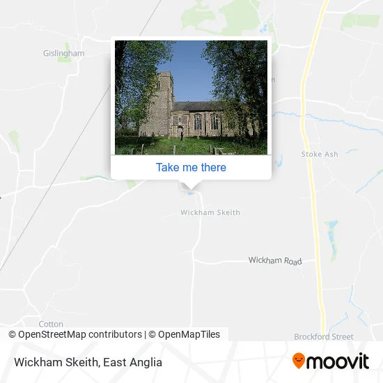 Wickham Skeith map