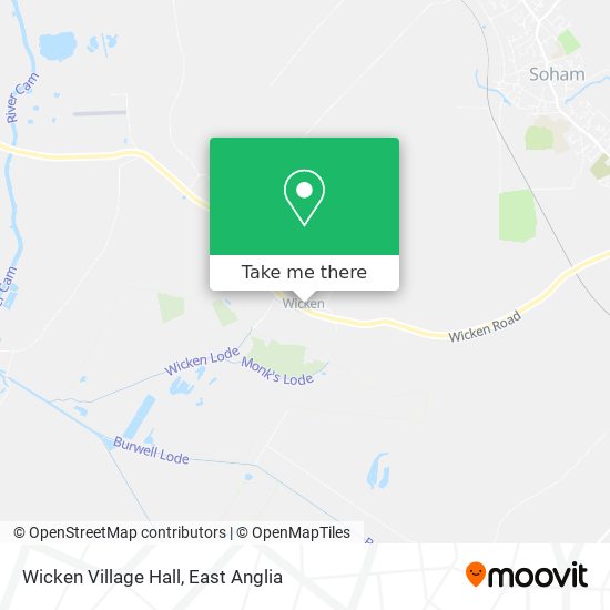 Wicken Village Hall map