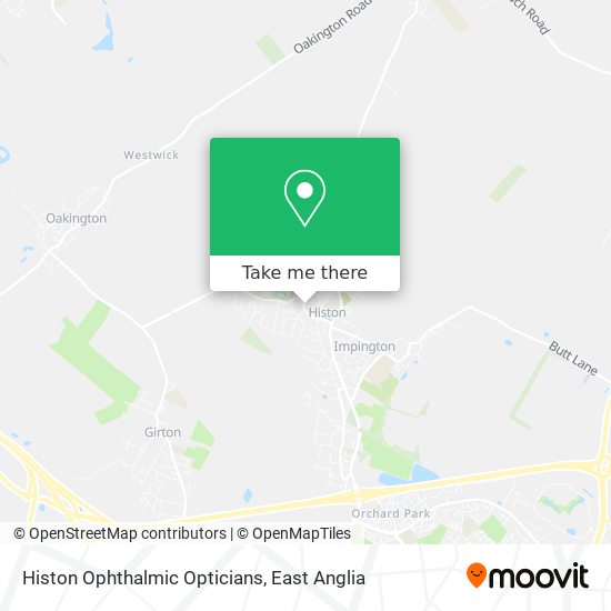 Histon Ophthalmic Opticians map