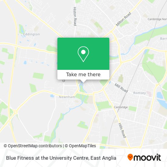 Blue Fitness at the University Centre map