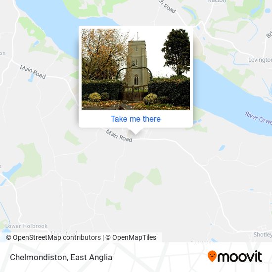 Chelmondiston map