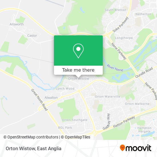 Orton Wistow map