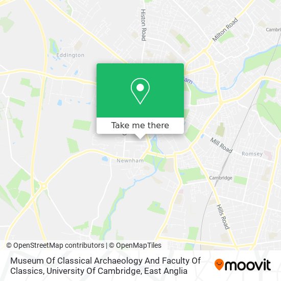 Museum Of Classical Archaeology And Faculty Of Classics, University Of Cambridge map