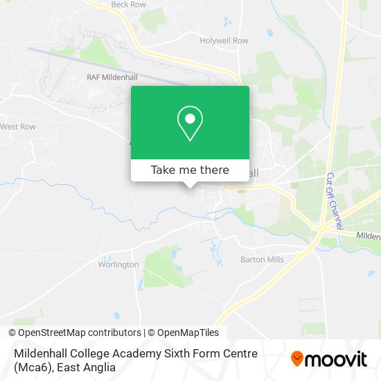 Mildenhall College Academy Sixth Form Centre (Mca6) map