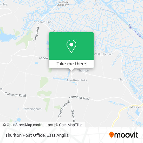 Thurlton Post Office map
