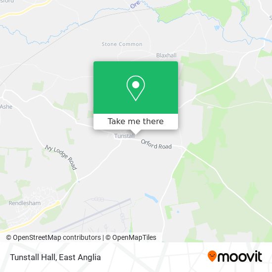Tunstall Hall map