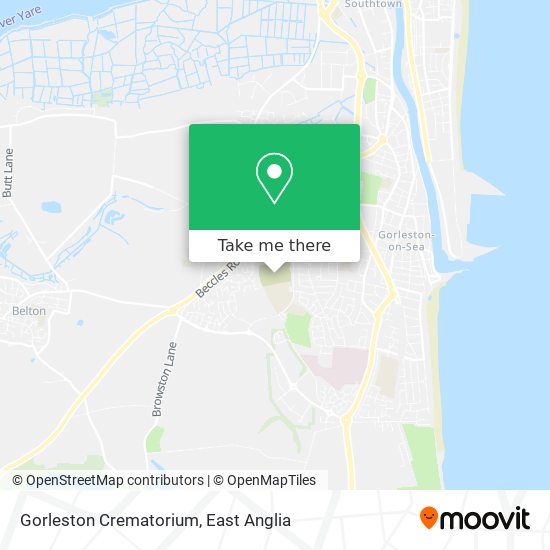 Gorleston Crematorium map