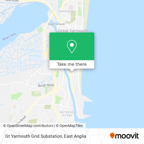 Gt Yarmouth Grid Substation map