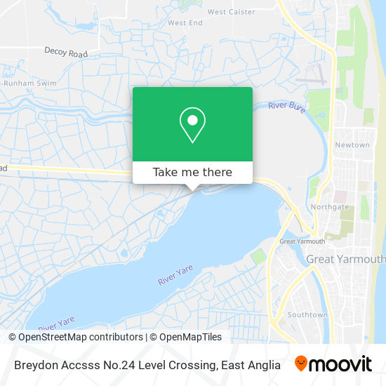 Breydon Accsss No.24 Level Crossing map