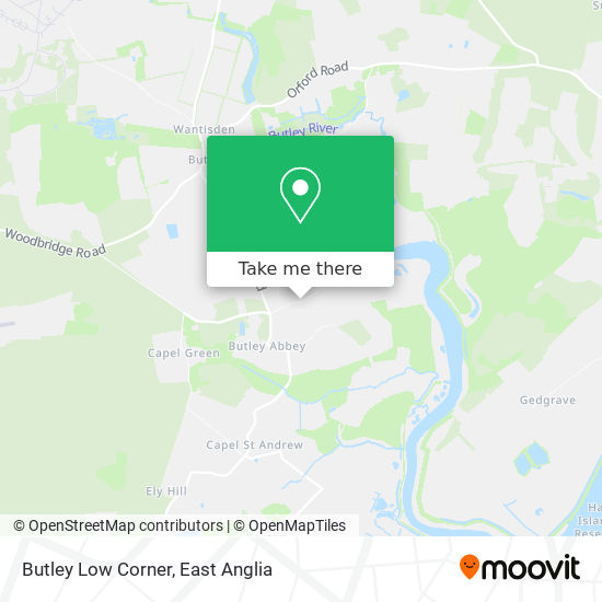 Butley Low Corner map