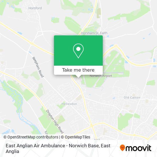 East Anglian Air Ambulance - Norwich Base map