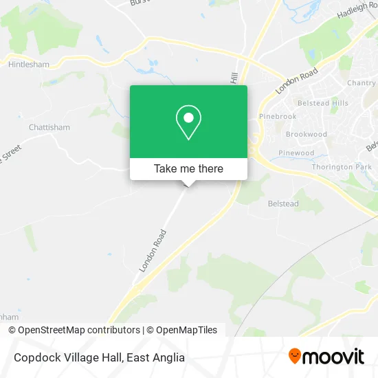 Copdock Village Hall map