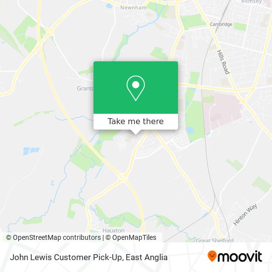 John Lewis Customer Pick-Up map