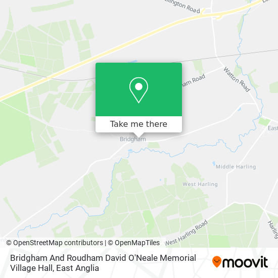 Bridgham And Roudham David O'Neale Memorial Village Hall map