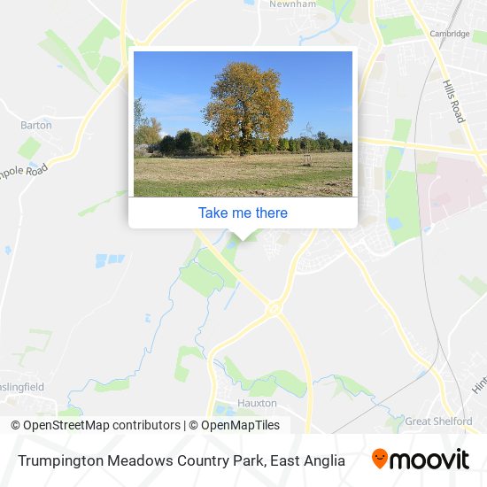 Trumpington Meadows Country Park map