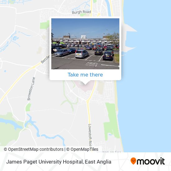 James Paget University Hospital map