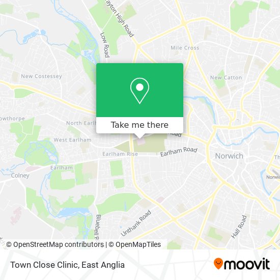 Town Close Clinic map