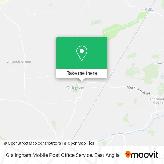 Gislingham Mobile Post Office Service map