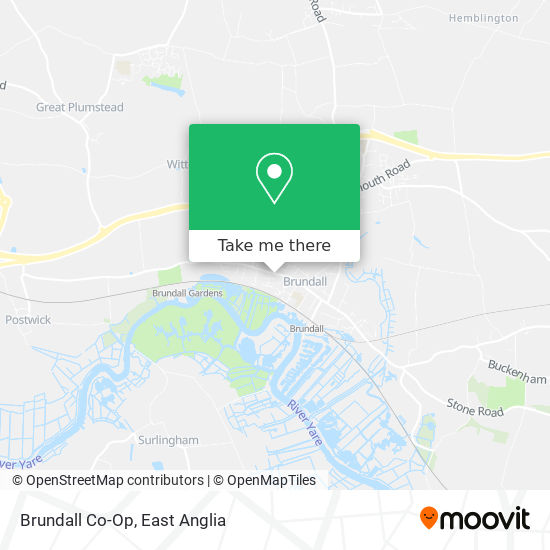 Brundall Co-Op map