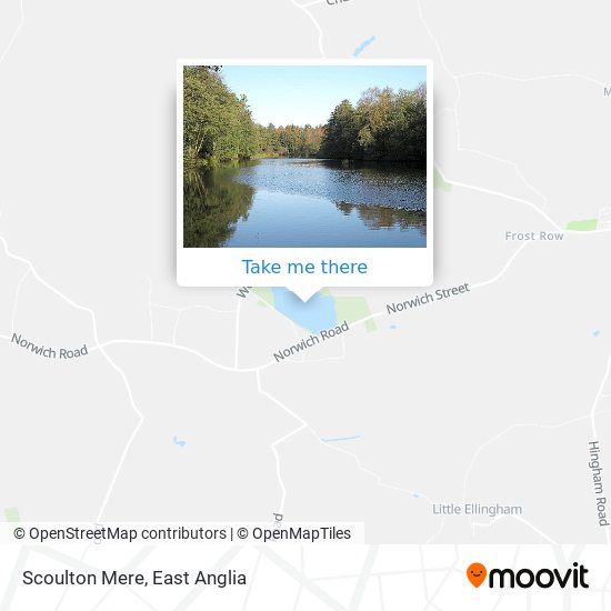 Scoulton Mere map