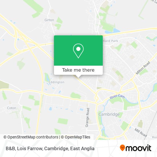 B&B, Lois Farrow, Cambridge map