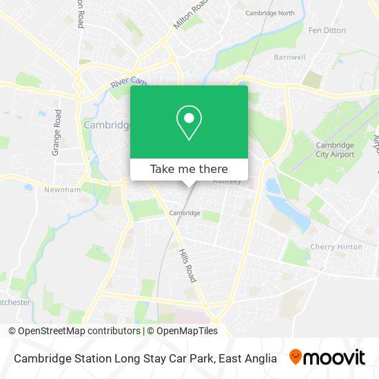 Cambridge Station Long Stay Car Park map