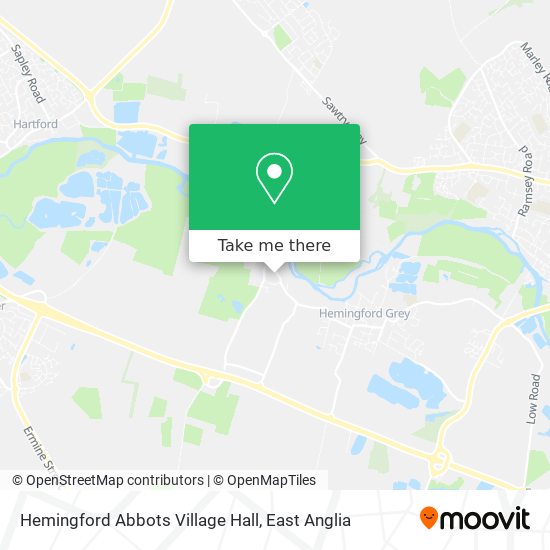 Hemingford  Abbots Village Hall map