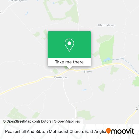 Peasenhall And Sibton Methodist Church map
