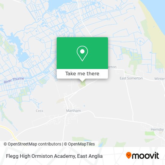 Flegg High Ormiston Academy map
